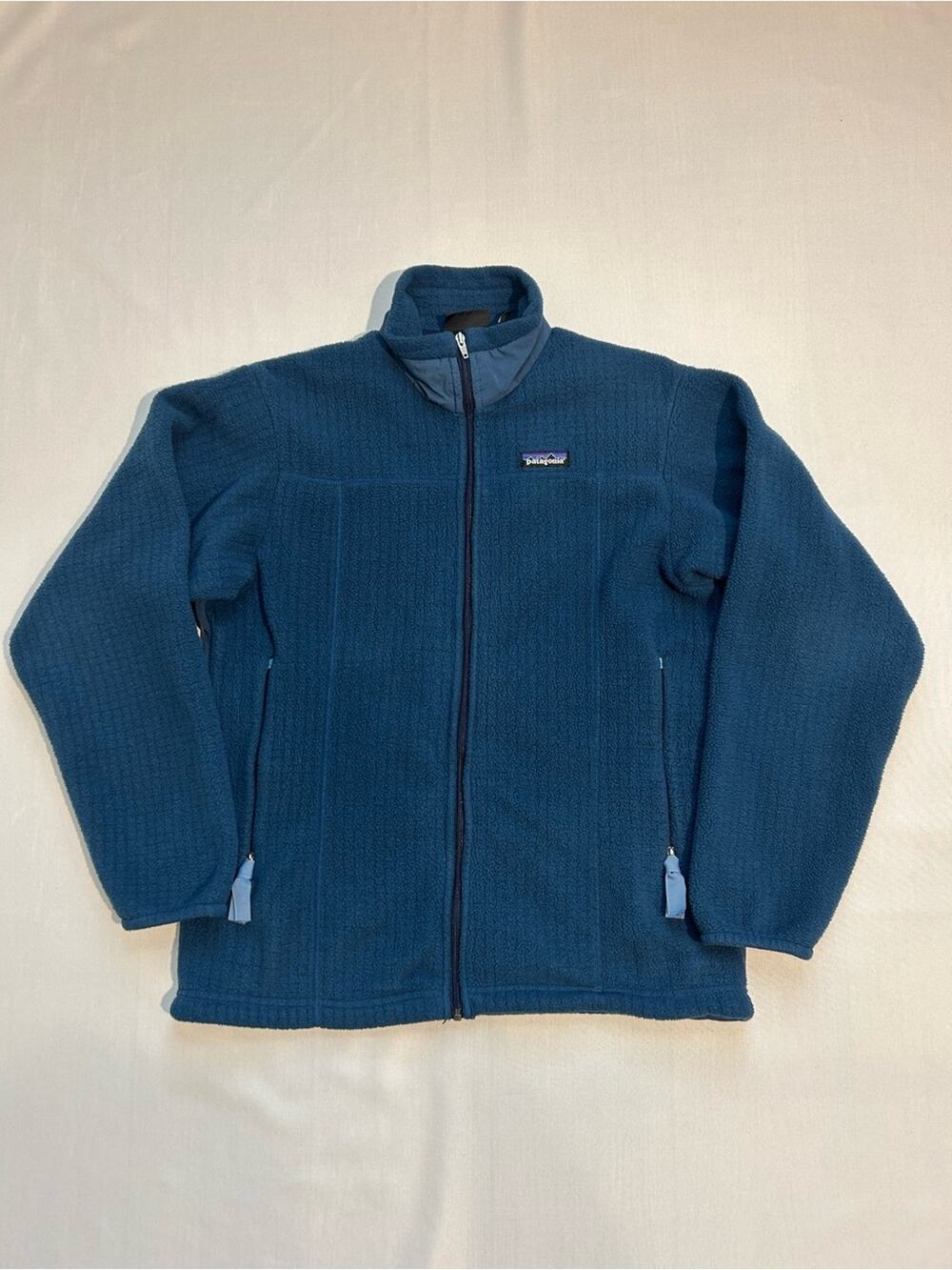 Vintage Patagonia Regulator Fleece Full Zip Jacket Dark Blue Small